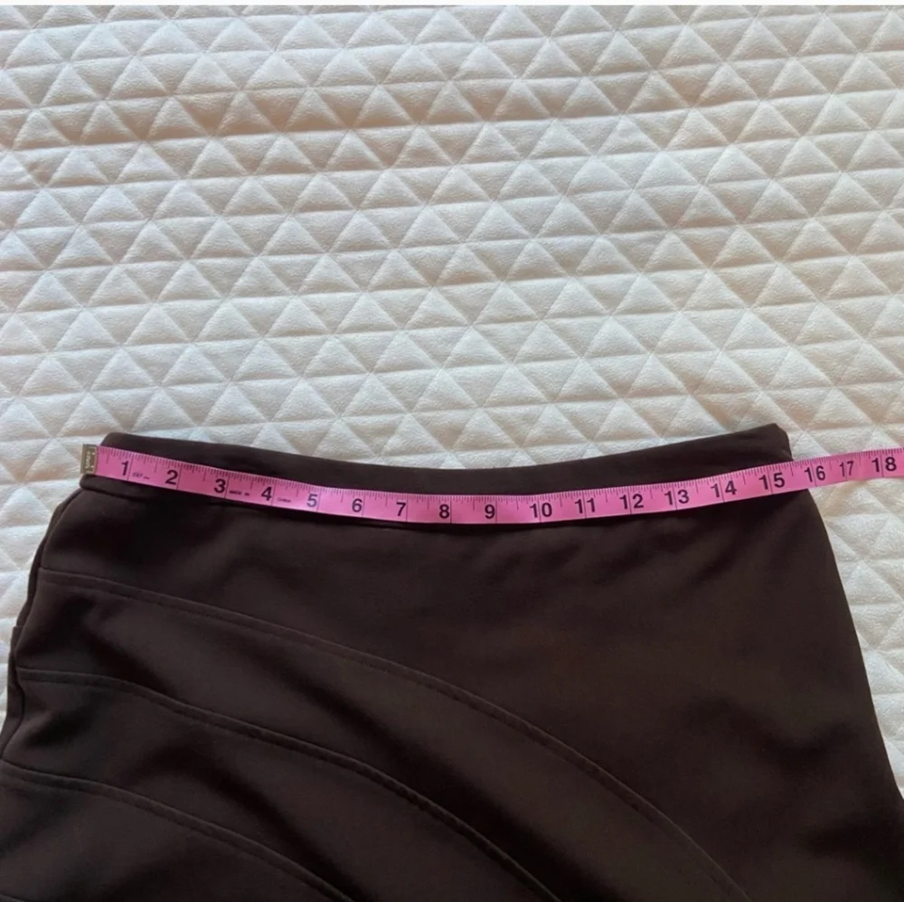 Title Nine A-Line Skirt Dark Brown Stretch Size 10 Travel Y2K Comfy - Picture 5 of 8